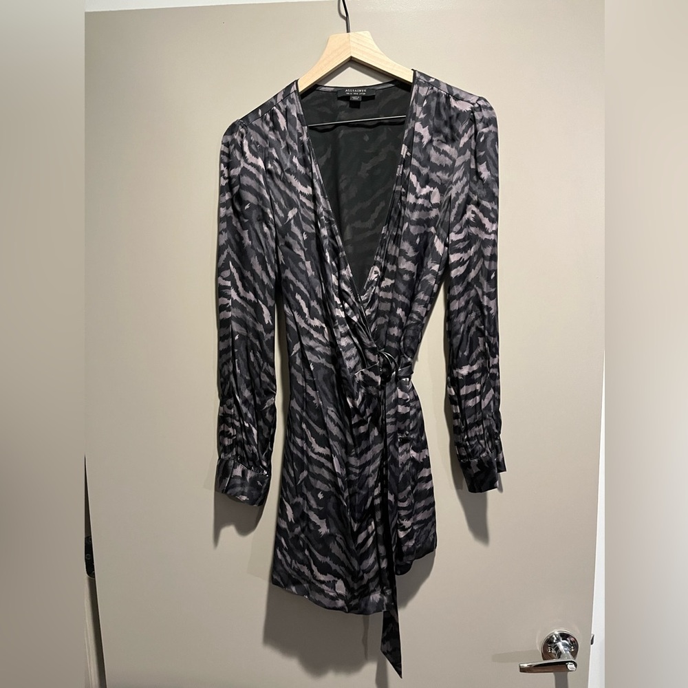 🎉 ALL SAINTS Irina Remix Romper Animal Print